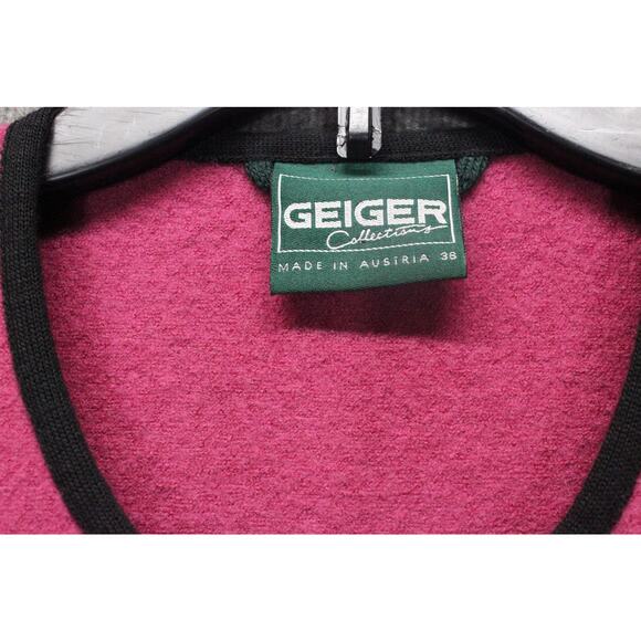 Geiger Collection Vintage Pure Wool Blazer Skirt Set Pink Size 38 US 6 - Picture 6 of 12